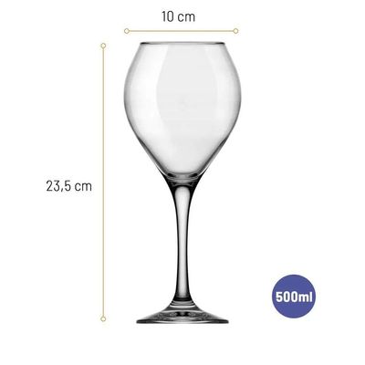 Jogo De Taças Prestige Nadir Com 500ml - 6 Peças