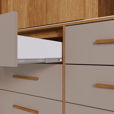 Guarda Roupa New Star 2 Portas 6 Gavetas Sem Espelho Salleto Branco