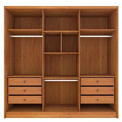 Guarda Roupa Casal 6 Portas 6 Gavetas 100% Mdf Fortuna S/ Espelho S/ Pés - Tcil Cinamomo