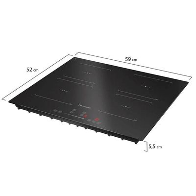 Cooktop Mueller 4 Bocas De Indução Com Turbo MCN4BK 220V