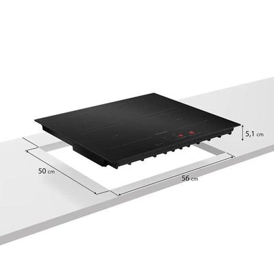 Cooktop Mueller 4 Bocas De Indução Com Turbo MCN4BK 220V
