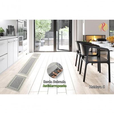 Jogo De Cozinha Lorena Sisal Look Moldura C Kit Com 3 Pecas