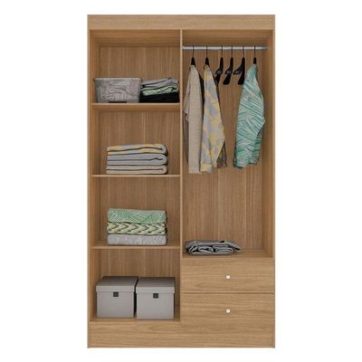 Guarda Roupa Solteiro Versa 4 Portas Freijó Fosco - Kits Parará