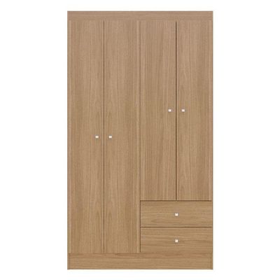 Guarda Roupa Solteiro Versa 4 Portas Freijó Fosco - Kits Parará