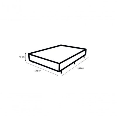 Cama Box Casal 138 Bello Box - Tecido Sintético Marrom