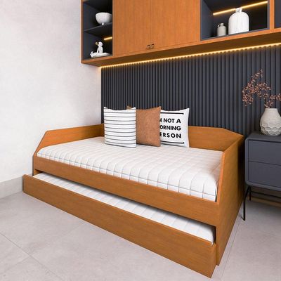 Bicama Solteiro Duo Com Cama Auxiliar Em Mdf Premium Nature