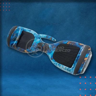 Hoverboard Infantil Skate Elétrico Led Azul Oceano