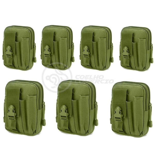Kit 7 Bolsas Verde Militar Kits De Sobrevivência E Atividades De Camping verde