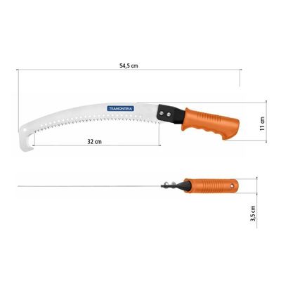 Serrote De Poda Com Gancho 12,5 - 320 Mm Aço Com Empunhadura Emborrachada - Tramontina