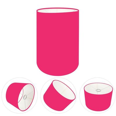 Cúpula Abajur Cilíndrica Cp-7003 ø15x20cm Rosa Pink