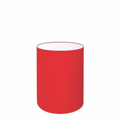 Cúpula Abajur Cilíndrica Cp-7004 ø15x25cm Vermelho