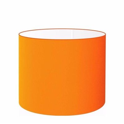 Cúpula Abajur Cilíndrica Cp-7017 ø40x21cm Laranja
