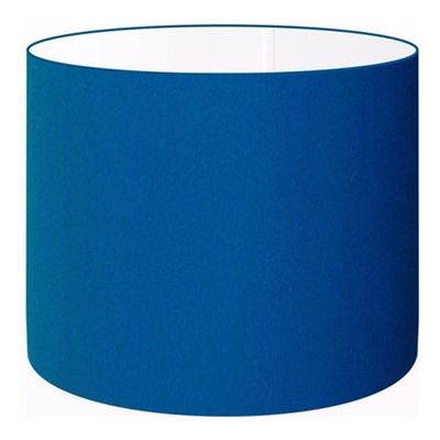 Cúpula Abajur E Luminária Cilíndrica Vivare Cp-7017 ø40x21cm - Bocal Nacional Azul-marinho