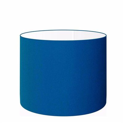 Cúpula Abajur E Luminária Cilíndrica Vivare Cp-7017 ø40x21cm - Bocal Nacional Azul-marinho