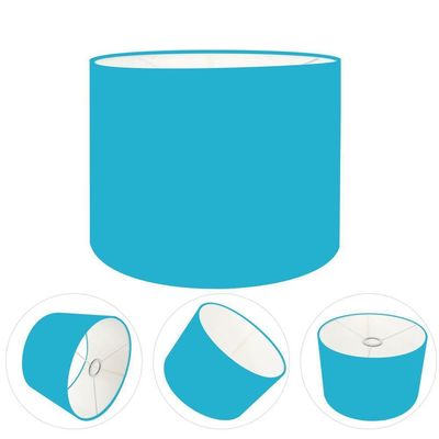 Cúpula Abajur Cilíndrica Cp-7014 ø35x21cm Azul Turquesa