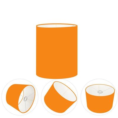 Cúpula Abajur Cilíndrica Cp-7001 ø13x15cm - Laranja