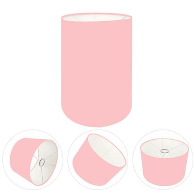 Cúpula Abajur Cilíndrica Cp-7006 ø18x25cm Rosa Bebê