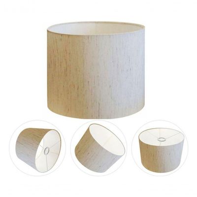 Cúpula Abajur E Luminária Cilíndrica Vivare Cp-7015 ø35x25cm - Bocal Nacional Linho Bege