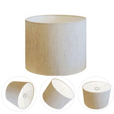 Cúpula Abajur E Luminária Cilíndrica Vivare Cp-7015 ø35x25cm - Bocal Nacional Linho Bege