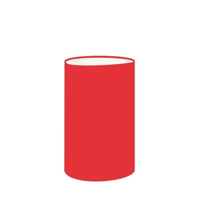 Cúpula Abajur E Luminária Cilíndrica Vivare Cp-7002 ø13x30cm - Bocal Nacional Vermelho