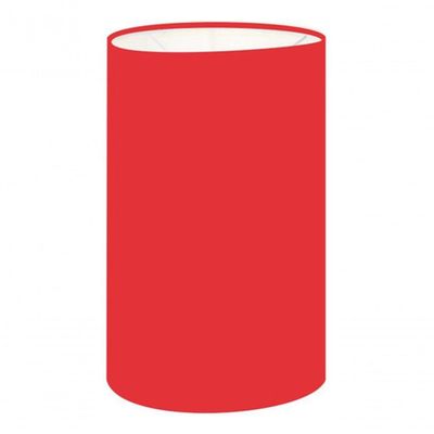 Cúpula Abajur E Luminária Cilíndrica Vivare Cp-7002 ø13x30cm - Bocal Nacional Vermelho