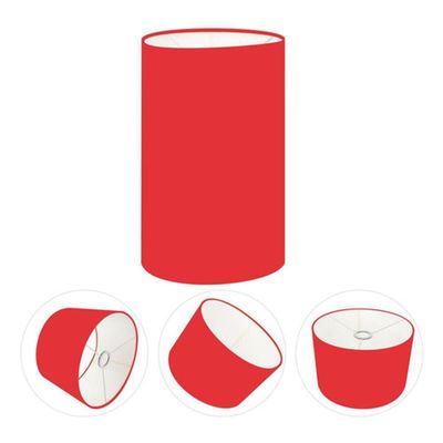 Cúpula Abajur E Luminária Cilíndrica Vivare Cp-7002 ø13x30cm - Bocal Nacional Vermelho