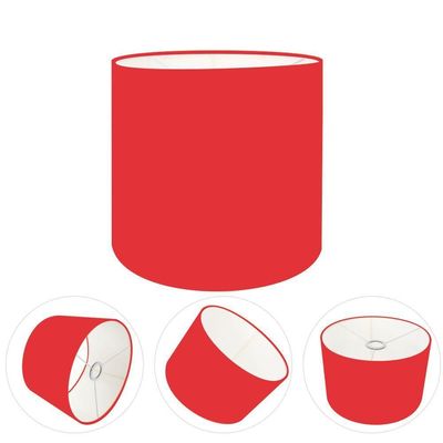 Cúpula Abajur Cilíndrica Cp-7007 ø20x22cm Vermelho
