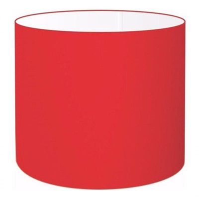 Cúpula Abajur Cilíndrica Cp-7007 ø20x22cm Vermelho