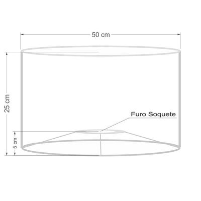Cúpula Abajur Cilíndrica Cp-7024 ø50x25cm Café