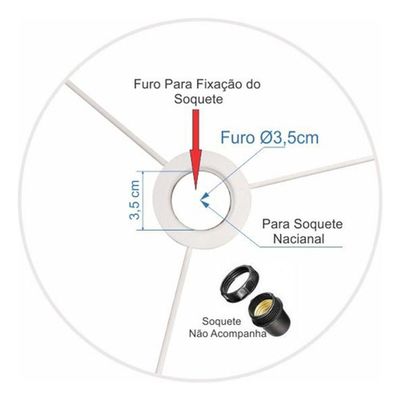Cúpula Abajur Cilíndrica Cp-7007 ø20x22cm Café