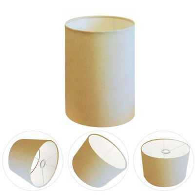 Cúpula Abajur E Luminária Cilíndrica Vivare Cp-7004 ø15x25cm - Bocal Nacional Algodão-crú
