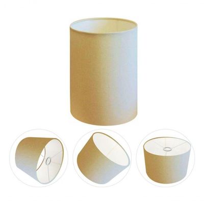 Cúpula Abajur E Luminária Cilíndrica Vivare Cp-7004 ø15x25cm - Bocal Nacional Algodão-crú