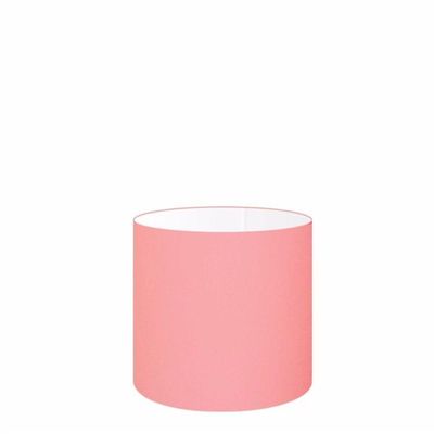 Cúpula Abajur E Luminária Cilíndrica Vivare Cp-7005 ø18x18cm - Bocal Nacional Rosa-bebê