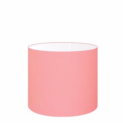 Cúpula Abajur E Luminária Cilíndrica Vivare Cp-7010 ø25x25cm - Bocal Nacional Rosa-bebê