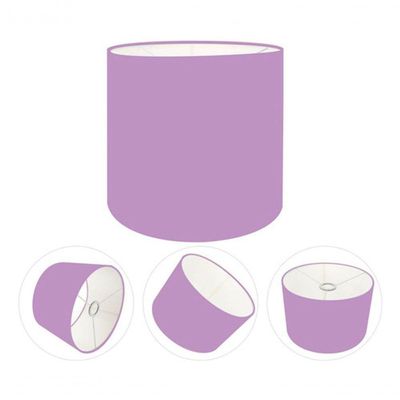 Cúpula Abajur E Luminária Cilíndrica Vivare Cp-7009 ø25x20cm - Bocal Nacional Lilás