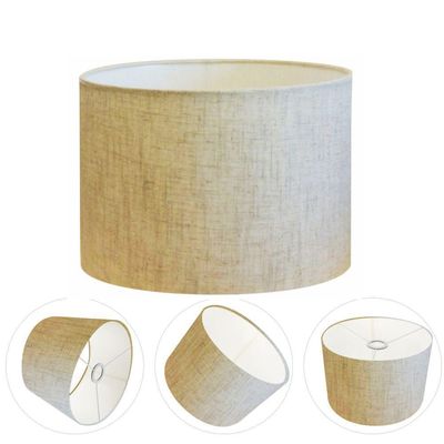 Cúpula Abajur Cilíndrica Cp-7019 ø40x30cm Rustico Bege