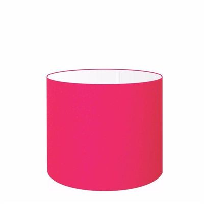 Cúpula Abajur E Luminária Cilíndrica Vivare Cp-7010 ø25x25cm - Bocal Nacional Rosa-pink