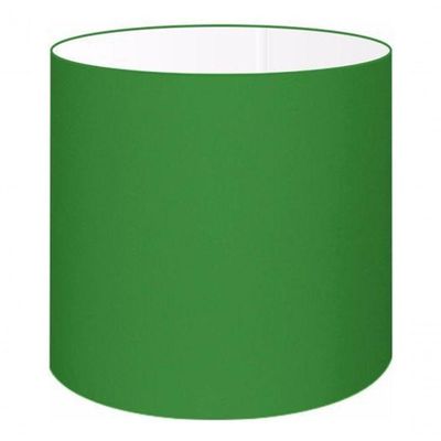 Cúpula Abajur E Luminária Cilíndrica Vivare Cp-7005 ø18x18cm - Bocal Nacional Verde-folha
