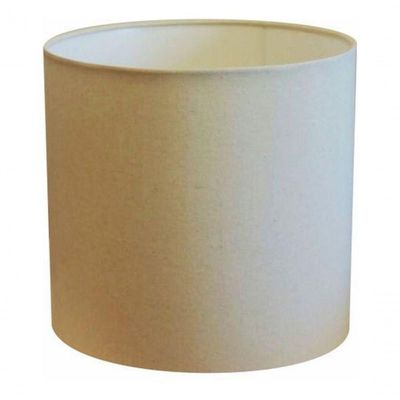 Cúpula Abajur E Luminária Cilíndrica Vivare Cp-7005 ø18x18cm - Bocal Nacional Algodão-crú
