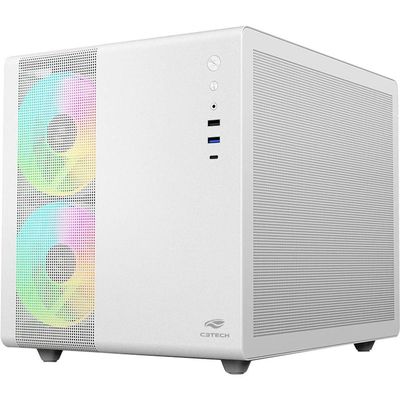Gabinete Gamer C3tech Aquarius Mt-g710 Sem Fans Branco