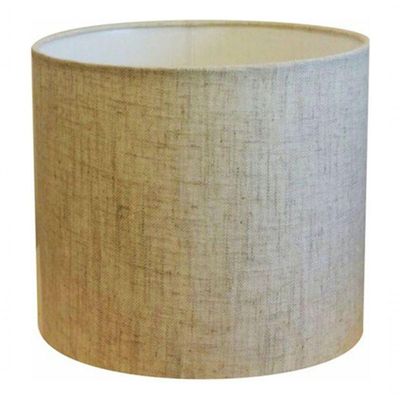 Cúpula Abajur E Luminária Cilíndrica Vivare Cp-7010 ø25x25cm - Bocal Nacional Rustico-bege