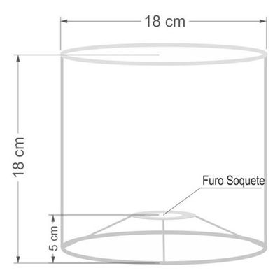 Cúpula Abajur E Luminária Cilíndrica Vivare Cp-7005 ø18x18cm - Bocal Nacional Café