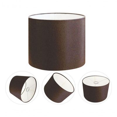 Cúpula Abajur E Luminária Cilíndrica Vivare Cp-7011 ø30x21cm - Bocal Nacional Café