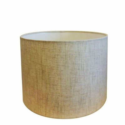 Cúpula Abajur E Luminária Cilíndrica Vivare Cp-7018 ø40x25cm - Bocal Nacional Rustico-bege