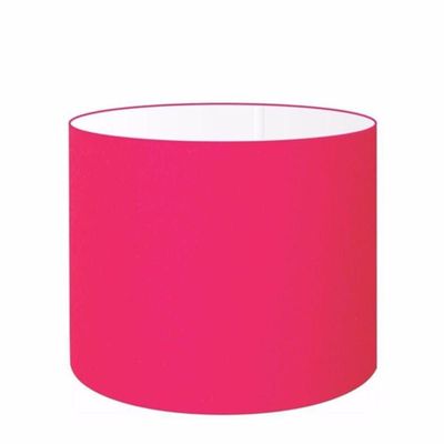 Cúpula Abajur E Luminária Cilíndrica Vivare Cp-7018 ø40x25cm - Bocal Nacional Rosa-pink