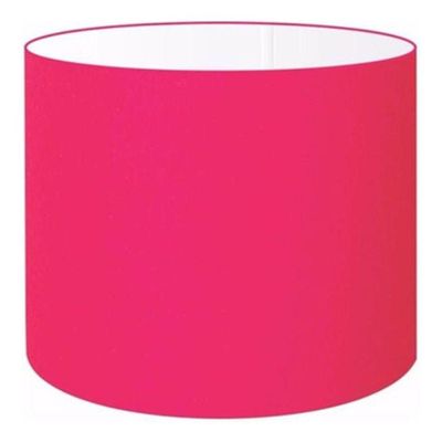 Cúpula Abajur E Luminária Cilíndrica Vivare Cp-7018 ø40x25cm - Bocal Nacional Rosa-pink