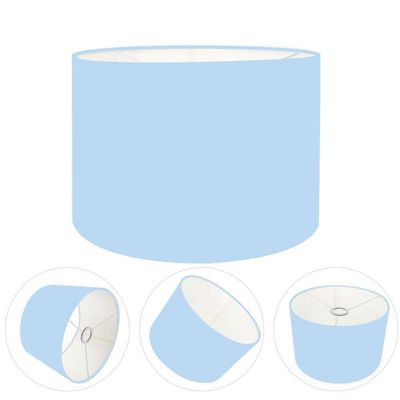 Cúpula Abajur E Luminária Cilíndrica Vivare Cp-7019 ø40x30cm - Bocal Nacional Azul-bebê