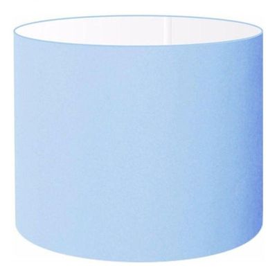 Cúpula Abajur E Luminária Cilíndrica Vivare Cp-7019 ø40x30cm - Bocal Nacional Azul-bebê