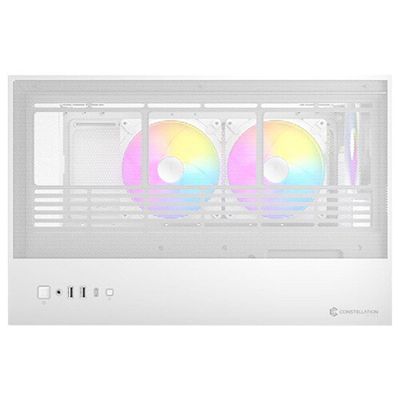 Gabinete Gamer Antec C8 Argb White Lateral Vidro Temperado 4mm E-atx-atx-m-atx-itx 2 Fans 120mm B