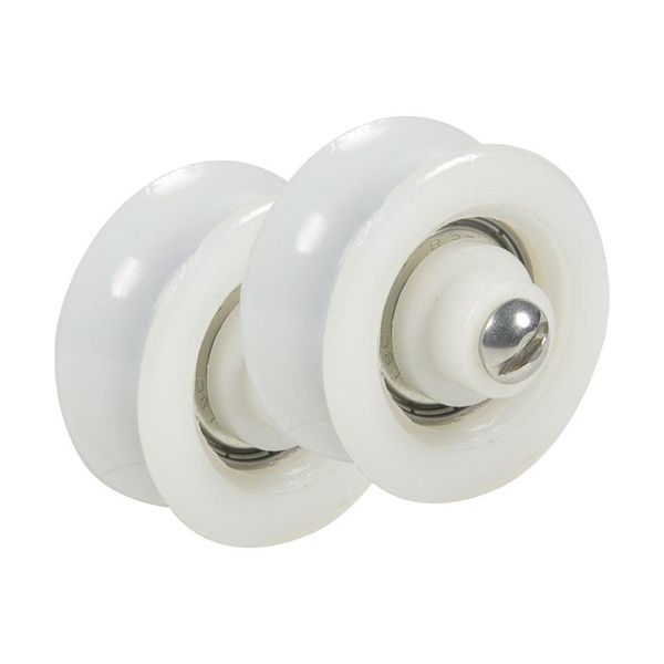 Kit 2 Roldana Portão Nylon 50mm Estreita Parafuso Inox - Fp